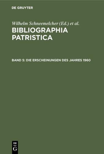 Cover image for Die Erscheinungen des Jahres 1960