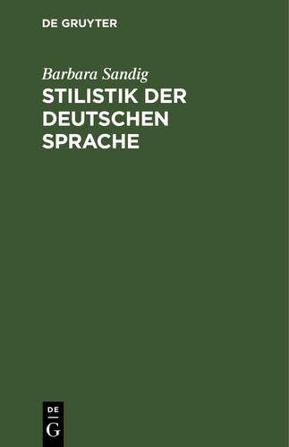 Cover image for Stilistik der deutschen Sprache