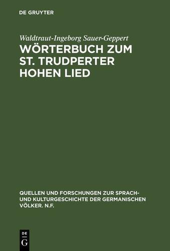 Cover image for Worterbuch zum St. Trudperter Hohen Lied