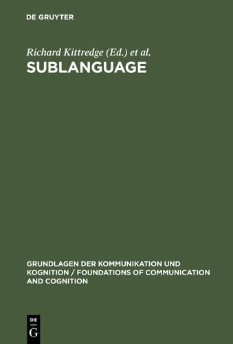 Cover image for Sublanguage