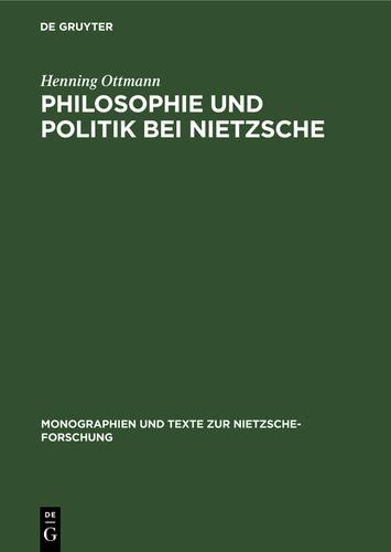 Cover image for Philosophie und Politik bei Nietzsche
