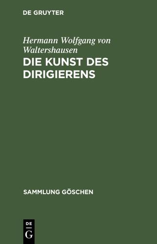 Cover image for Die Kunst des Dirigierens