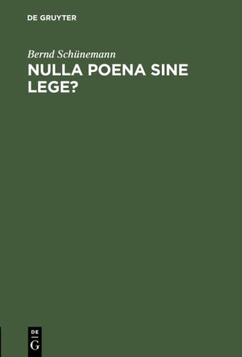 Cover image for Nulla poena sine lege?