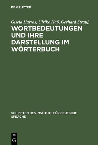 Cover image for Wortbedeutungen und ihre Darstellung im Worterbuch