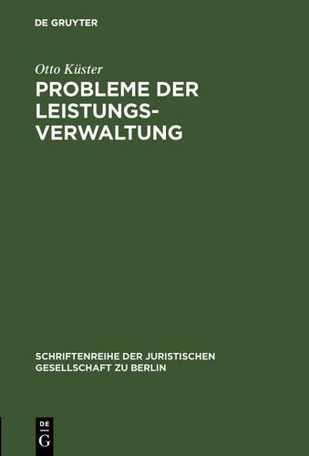 Cover image for Probleme der Leistungsverwaltung