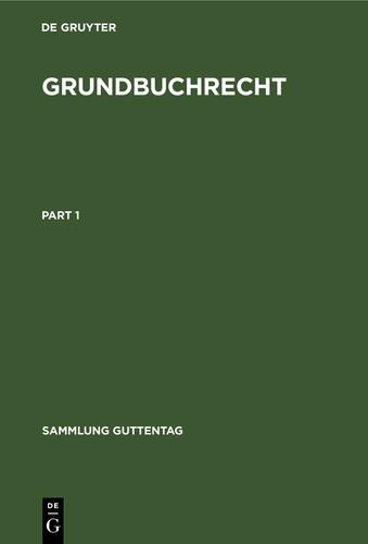 Cover image for Grundbuchrecht