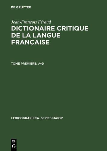Cover image for Dictionaire critique de la langue francaise