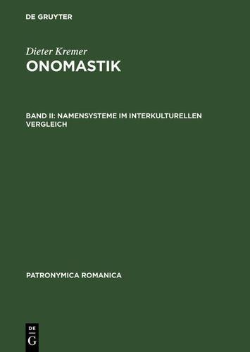 Cover image for Namensysteme im interkulturellen Vergleich