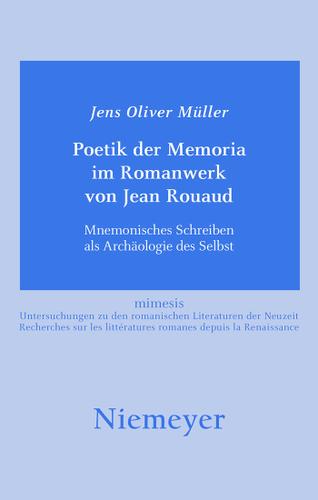 Cover image for Poetik der Memoria im Romanwerk von Jean Rouaud
