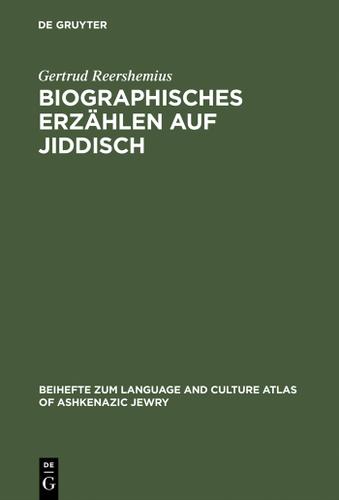 Cover image for Biographisches Erzahlen auf Jiddisch