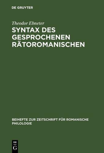 Cover image for Syntax des gesprochenen Ratoromanischen
