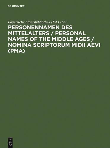 Cover image for Personennamen des Mittelalters
