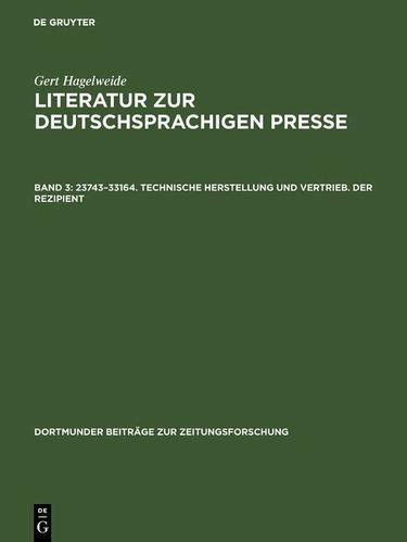 Cover image for 2374333164. Technische Herstellung und Vertrieb. Der Rezipient