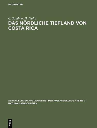Cover image for Das nordliche Tiefland von Costa Rica