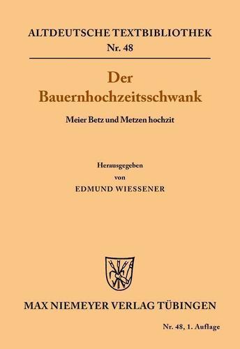 Cover image for Der Bauernhochzeitsschwank