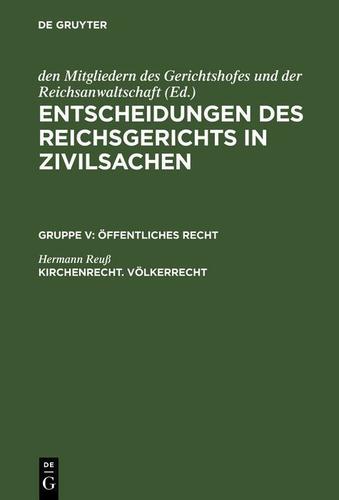 Cover image for Kirchenrecht. Volkerrecht