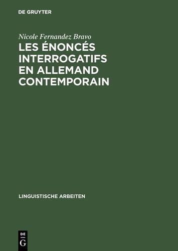 Cover image for Les enonces interrogatifs en allemand contemporain