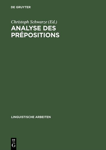 Cover image for Analyse des prepositions