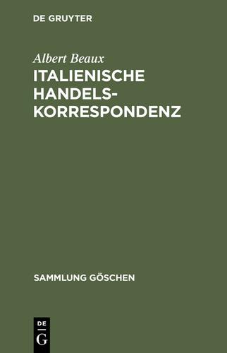 Cover image for Italienische Handelskorrespondenz