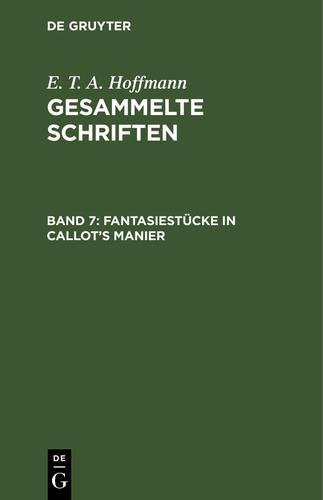 Cover image for Fantasiestucke in Callot's Manier