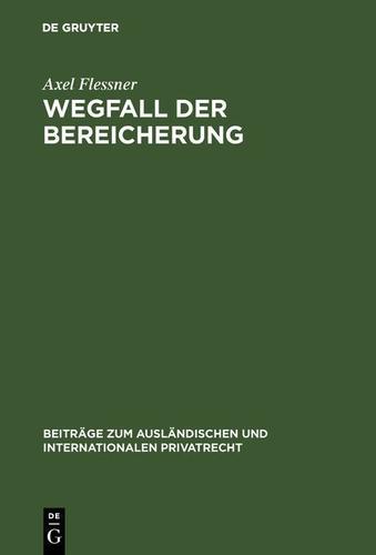 Cover image for Wegfall der Bereicherung