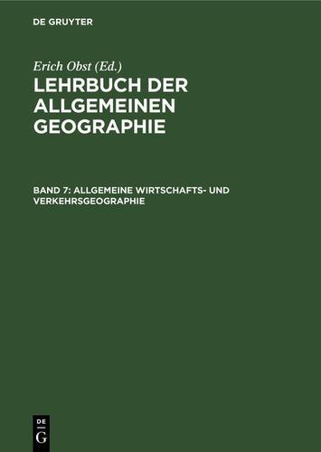Cover image for Allgemeine Wirtschafts- und Verkehrsgeographie