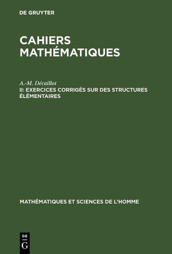 Cover image for Exercices corriges sur des structures elementaires