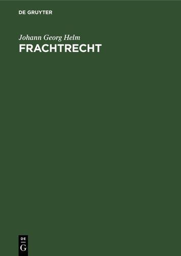 Cover image for Frachtrecht
