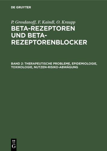 Cover image for Therapeutische Probleme, Epidemiologie, Toxikologie, Nutzen-Risiko-Abwagung
