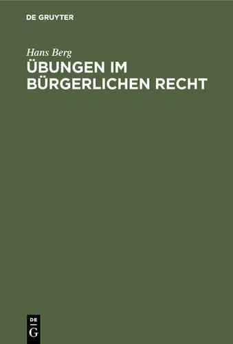 Cover image for Ubungen im Burgerlichen Recht
