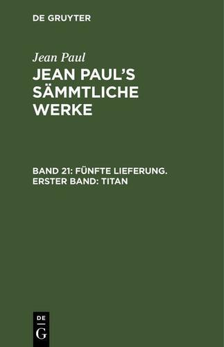 Cover image for Funfte Lieferung. Erster Band: Titan