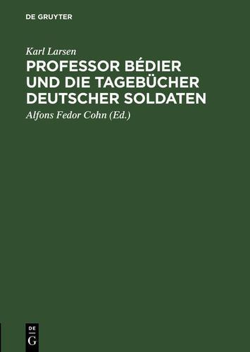 Cover image for Professor Bedier und die Tagebucher deutscher Soldaten