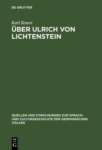 Cover image for Uber Ulrich von Lichtenstein