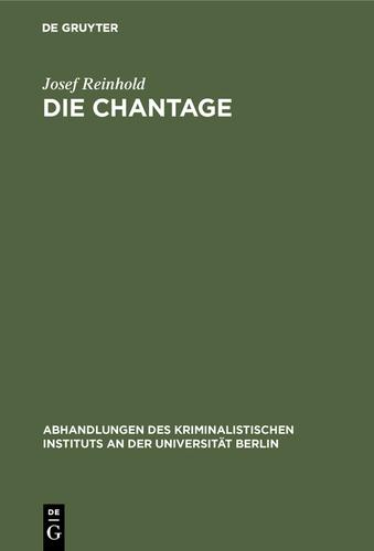 Cover image for Die Chantage