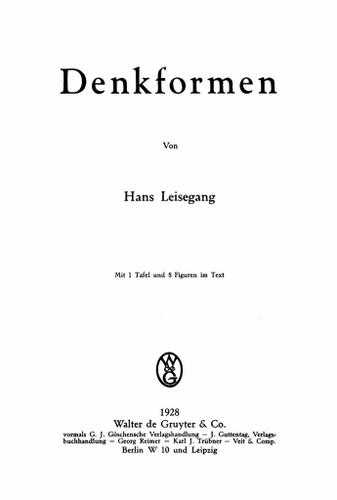 Cover image for Denkformen