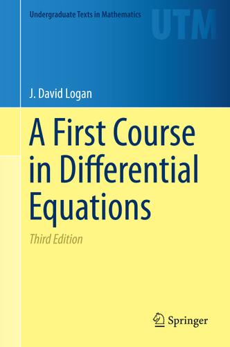 Cover Image For A First Course In Differential Equations