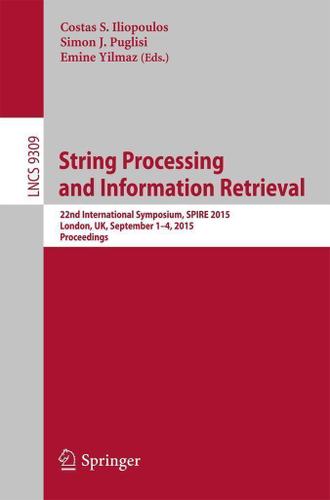 Cover image for String Processing and Information Retrieval