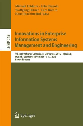 Cover image for Innovations in Enterprise Information Systems Management and Engineering