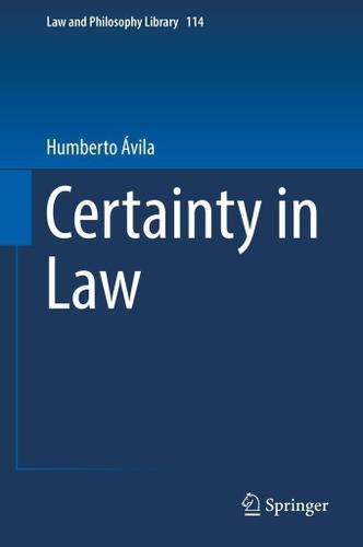 Cover image for Certainty in Law