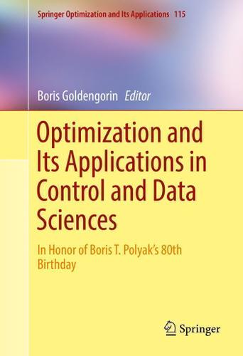 Cover image for Optimization and Its Applications in Control and Data Sciences
