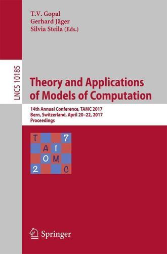 Cover image for Theory and Applications of Models of Computation