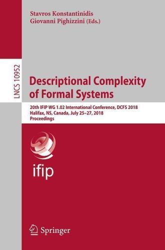 Cover image for Descriptional Complexity of Formal Systems
