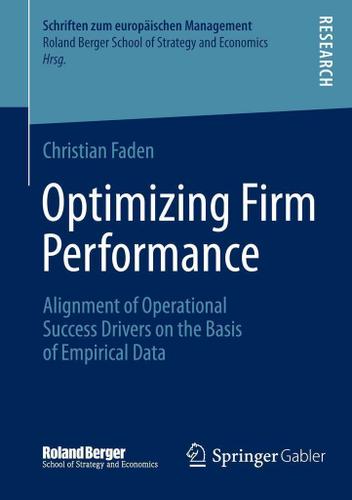 Cover image for Optimizing Firm Performance