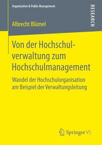 Cover image for Von der Hochschulverwaltung zum Hochschulmanagement