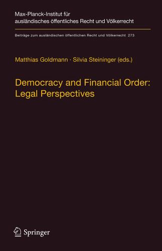 Cover image for Democracy and Financial Order: Legal Perspectives