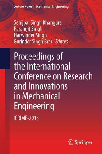 Cover image for Proceedings of the International Conference on Research and Innovations in Mechanical Engineering