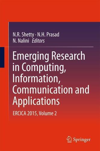 Cover image for Emerging Research in Computing, Information, Communication and Applications