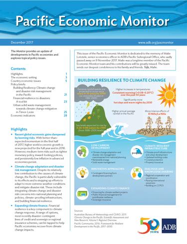 Cover image for Pacific Economic Monitor December 2017
