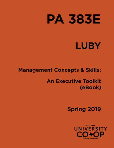 PA 383E (20192) MANAGEMENT CONCEPTS AND SKILLS (EBOOK):