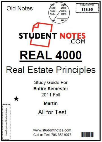 Cover image for REAL 4000 Martin Entire Semester